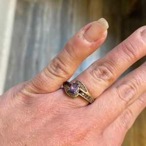 Amethyst ring size 7 , sterling silver